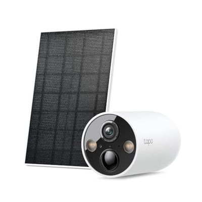 Tapo C425 KIT Solar Surveillance Camera Outdoor Battery, 2K Resolution, Colour Night Vision, MicroSD Memory, 10000 mAh Battery, 150° Super Wide Angle Field of View, Two-Way Audio, Alexa & Google
