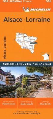 Alsace Lorraine - Michelin Regional Map 516 (Michelin Maps, 516)
