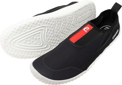 CRESSI Kiwi Shoes Chaussure idéale pour Les Sports Nautiques et Les Promenades en Milieu Humide Unisex-Adult, Noir/Rouge Semelle Blanche, 44