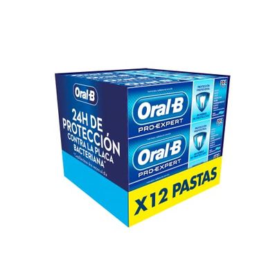 Oral-B Pro-Expert - Dentifricio professionale di protezione (12 x 75 ml), 24 ore di protezione contro la placca - Menta