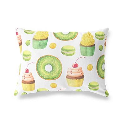 BonaMaison Pattern Casuale Fodera per Cuscino Cotone e Copricuscini Federa per Divano Casa Soggiorno Camera da Letto Decorazione Interni ed Esterni, 35x50 Cm - Progettata e Prodotta in Turchia