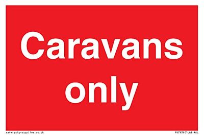 Caravans alleen bord - 150x100mm - A6L