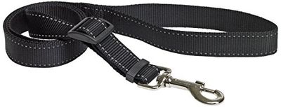CHAPUIS SELLERIE SLA322 Guinzaglio riflettente per cani - Collare rinforzato in nylon nero - Larghezza 25 mm - Lunghezza 1,20 m - Misura L
