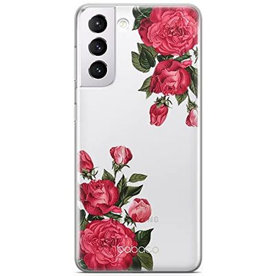 ERT GROUP mobiltelefonfodral för Samsung S21 originalt och officiellt licensierat Babaco mönster Flowers 007 optimalt anpassad till formen på mobiltelefonen, gedeeltelijk transparant