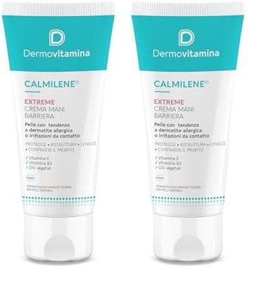 Dermovitamina Calmilene Extreme Crema Mani Barriera Ristrutturante - 75 Ml (Confezione da 2)