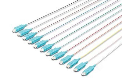 DIGITUS FO Pigtails - 12 stycken - SC - Simplex - OM3 - färgkod DIN IEC 304 - Fiber-Optic - nätverksteknik - längd 2m