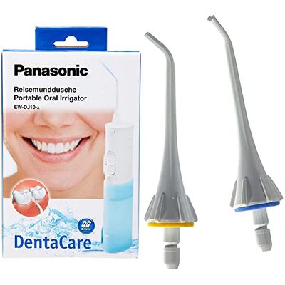 Panasonic - Personalcare EW-DJ10-A503 | Jet dentaire - Système eau 2 puissances réglables 1 canule Avec fil Réservoir d'eau de 165 ml & EW0950W835 Canules de Remplacement - Pack De 2