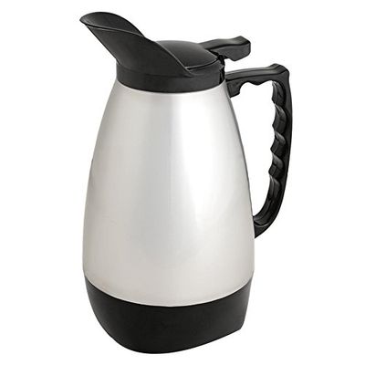 Garcia de Pou Flip-Top Thermos, Chroom, Zwart, 30 x 30 x 30 cm