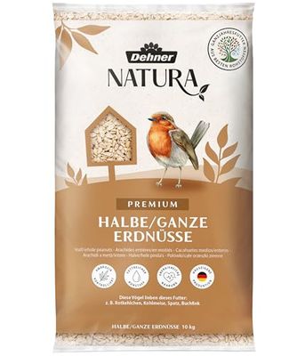 Dehner Natura Premium Nourriture pour Oiseaux Sauvages, arachides entières et Semi-entières, 10 kg