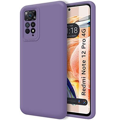 Funda Silicona Líquida Ultra Suave para Xiaomi Redmi Note 12 Pro 4G Color Morada