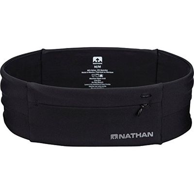 Nathan The Zipster Riñonera de Entrenamiento, Unisex Adulto, Gris (Black), XS