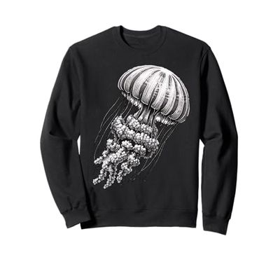 Jellyfish Vintage Vintage Meduse Seafish Felpa