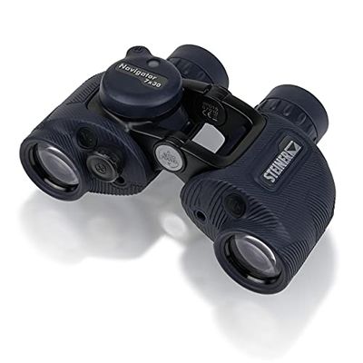 STEINER Binocolo marino Navigator 7x30c - Bussola stabilizzata HD, ottica di qualità tedesca, ponte aperto, impermeabile 5 m, compatto, per viaggi spontanei in barca a vela o quando si scende a terra