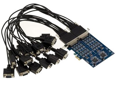 KALEA-INFORMATIQUE Carte contrôleur PCIe série RS422 RS485 16 Ports avec Double chipset EXAR XR17V358 Ports RS-422 RS-485 par fiche DB9 ou bornier Fil à Fil