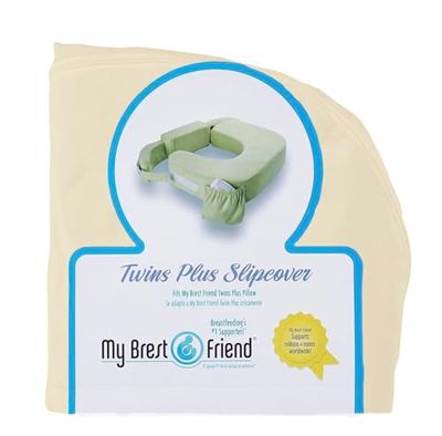 My Brest Friend 0056 Baby Wild - Funda para cojín de Lactancia Americano para Gemelos, algodón orgánico, Color: Vainilla