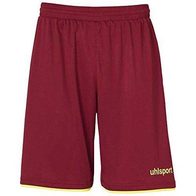 uhlsport Club Shorts Homme, Muticolore (Burdeos/Amarillo Fluor), XXL