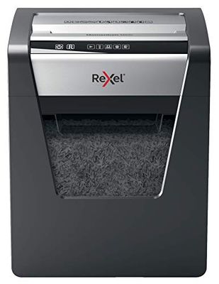 Rexel Momentum M510 CH 2104575CH - Destructora de papel (nivel de seguridad P5, microcorte, capacidad de 10 hojas, depósito de basura de 23 L, con enchufe suizo), color negro