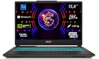 MSI Katana 15 laptop gamingowy, 15,6" Full HD 144Hz, Intel Core i7-13620H, NVIDIA GeForce RTX 4070, 16 GB DDR5, 512 GB SSD, Windows 11 Home, klawiatura QWERTZ, B13VGK-1860, czarny