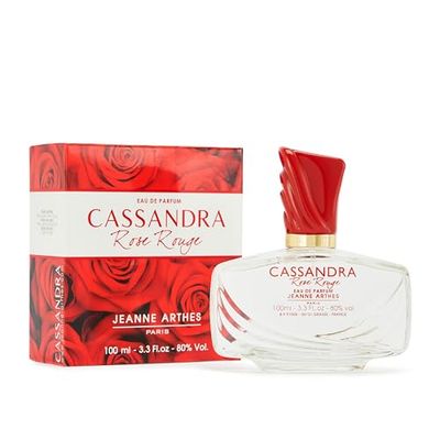 JEANNE ARTHES - Parfum Femme Cassandra Rose Rouge - Eau de Parfum - Flacon Vaporisateur 100 ml - Fabriqué en France à Grasse