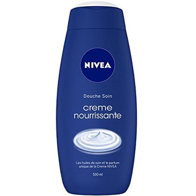 NIVEA Doccia Crema (1 x 500 ml), Crema detergente corpo con profumo unico della crema NIVEA, cura idratante e nutriente per pelli molto secche