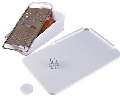 NRS Healthcare Kitchen Spread Board with Spikes and 3 Way Grater