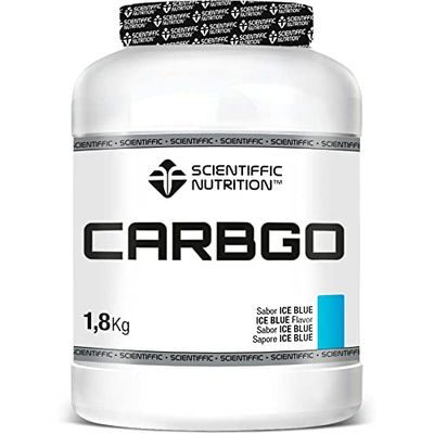Scientiffic Nutrition - Carbgo, Carbohidratos para Aumentar la Masa Muscular, con Amilopectina de Maíz, Recuperador Muscular, Mejora el Rendimiento y Combate la Fatiga - 1,8Kg, Sabor Ice Blue.