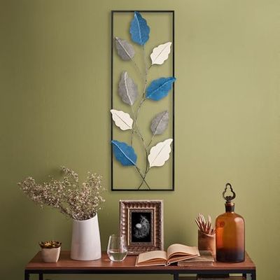 Handmade Decorative Metal Wall Accessory, 32 x 90 cm, 100% Metal (1.5 mm), Unique Hand-Painted Design, Perfect for Home Decor and Personal Touch