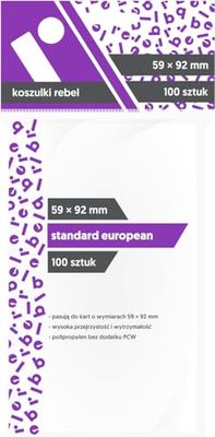 Asmodee, kortfickor (59 x 92 mm) "Standard European", 100 stycken
