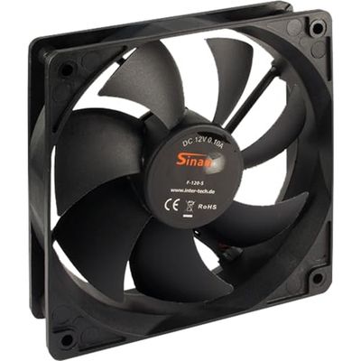 Inter-Tech F-120-S Boitier PC Ventilateur 12 cm Noir