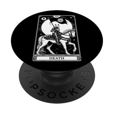 Carta dei Tarocchi della Morte Arcana XIII Gatti Arcani Maggiori Divertente PopSockets PopGrip Adesivo