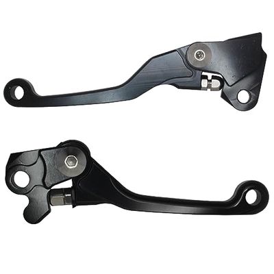 ACCOSSATO Paire de leviers noirs pour Kawasaki KX 250 de 2005 à 2008 (CC 250)