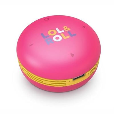 Bärbar Bluetooth-högtalare för barn, rolig design, klart ljud, lång batteritid, perfekt för att njuta av musik på fester och utomhusaktiviteter.