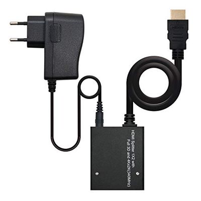 Monkey Ladder Splitter HDMI V1.3 High Speed 1 x 2 met pigtail, zwart, met stroom en 50 cm kabel