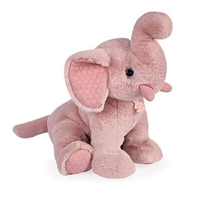 Histoire d'Ours - Pluche dier olifant – roze – 45 cm – Preppy Chic – HO3144