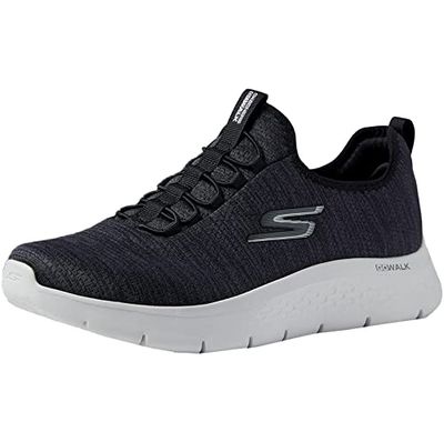 Skechers Gowalk Flex för män – sportiga slip-skor med luftkylda skumsneakers, svart/vit 2, 45 EU, Svart vit 2, 45 EU X-Weit