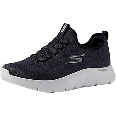 Skechers Homme Gowalk Flex Chaussures de Sport à Enfiler avec Mousse refroidie à l'air Basket, Noir et Blanc, 45 EU X-Large