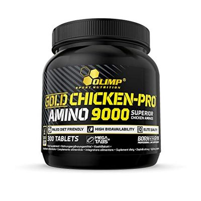Olimp Sport Nutrition Gold Chicken Pro Amino 9000 Mega Tabs Mélange de Protéine 300 Comprimes
