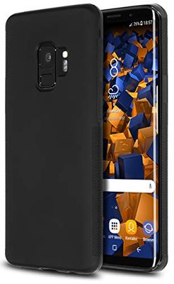 mumbi Fodral kompatibelt med Samsung Galaxy S9 mobiltelefonfodral dubbel GRIP, svart