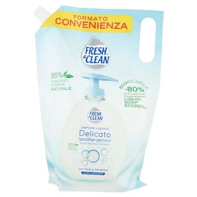 Fresh&Clean Delikatne, hipoalergiczne mydło w płynie płynnym 1000 ml, 1000 ml