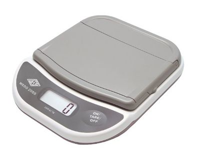 Wedo 502000 Échelles de lettres et de colis électroniques (avec plaque à rabats 2000g / 1g) blanc / gris