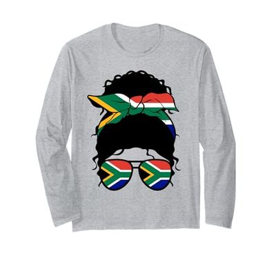 South African Girl South Africa Flag Proud Woman Long Sleeve T-Shirt