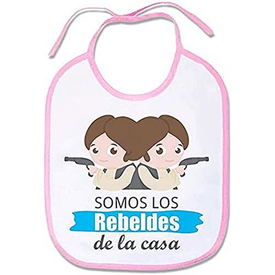 Supermolon 03663 - "Wir sind die Rebeldes del Casa" slabbetjes manchetknopen met veters, pastelroze, uniseks.