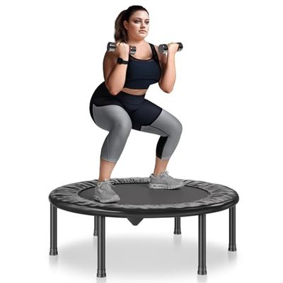 VEVOR Opvouwbare Mini-Trampoline, 36 Inch Fitness Rebounder, Maximale Belasting 200 Lbs, Stabiel en Stil Indoor/Tuin Workout Voor Volwassenen