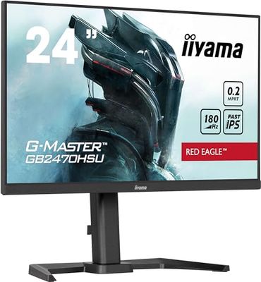 iiyama G-Master GB2470HSU-B6 23.8" Fast IPS FullHD 180Hz 0.2 ms USB-A Altavoces Altura Ajustable