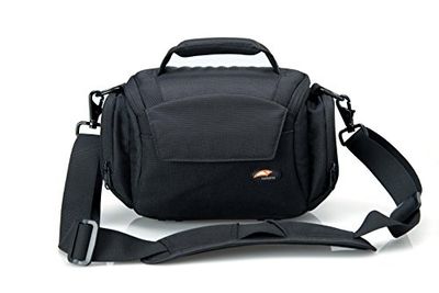 Hem DSLR/SLR kamerafodral väska och axelväska fotograferingsväska vattentät svart för Nikon, Canon, Sony etc (L)