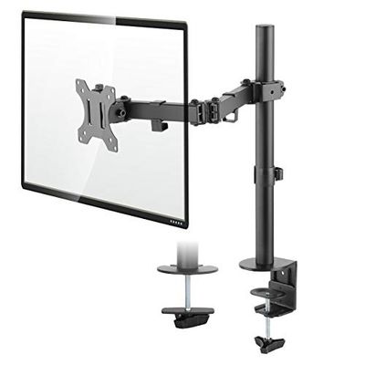 TTAP Monitor Mount voor 13-32" schermen - Single Arm Desk Stand Beugel met klem - Ergonomische 90° kantelen, 360° rotatie en 180° draaiarm - VESA Afmetingen: 75x75-100x100 (enkele arm)