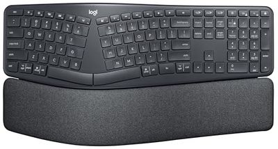 Logitech ERGO K860 for Business - Tastiera split ergonomica, Layout Tedesco QWERTZ - Grigio