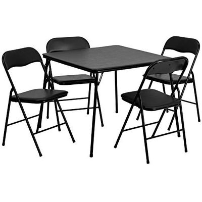 Flash Furniture 5 Piece Carte Pliante Noir Table et chaises
