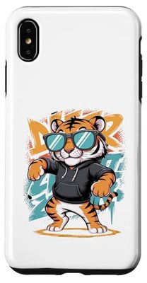 Tigre Dabbing Con Occhiali Da Sole Custodia per iPhone XS Max