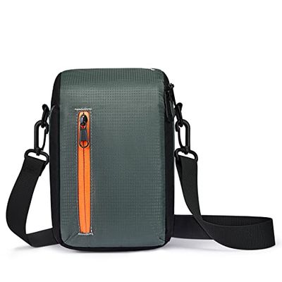 S-Zone Camera Bag Waterproof Shockproof Lens Case Camera Insert Bag Practical Padded DSLR SLR Camera Protection Insert Bag Lens Cases for Mirrorless Lens Cable Accessories, Dark Green, S, Suitcase